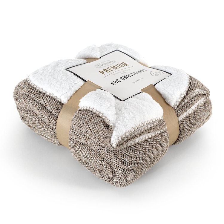 Koc Panda 200x150 cm biało-beżowy 