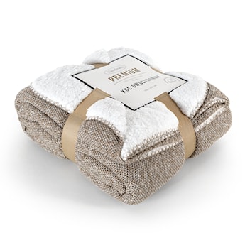 Koc Panda 200x150 cm biało-beżowy