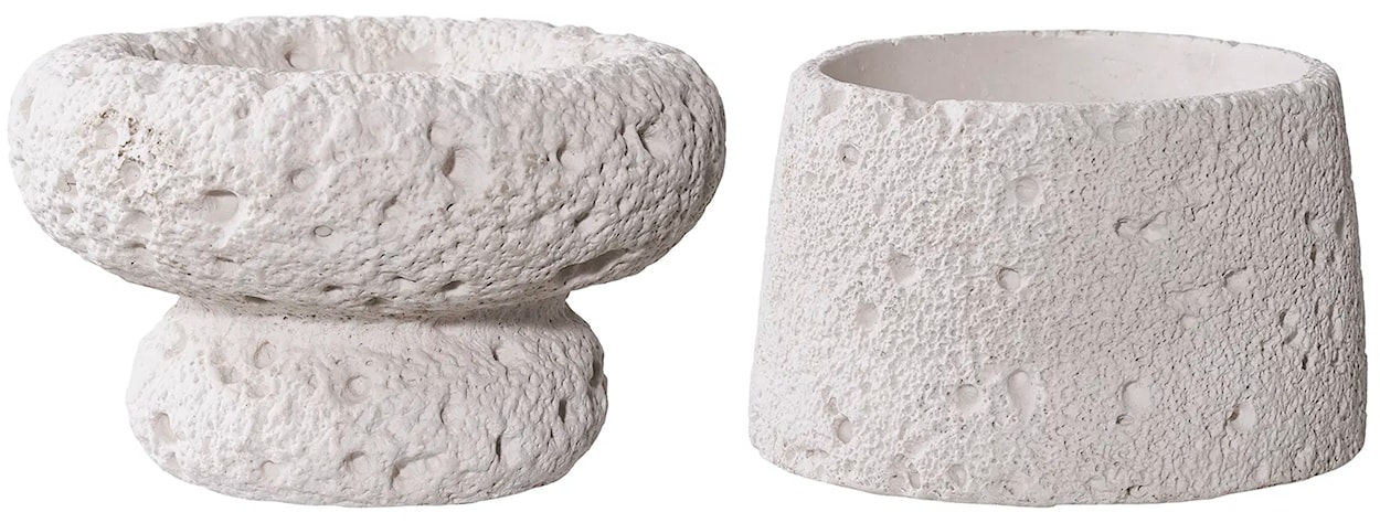 Zestaw dwóch świeczników Capity cement szary