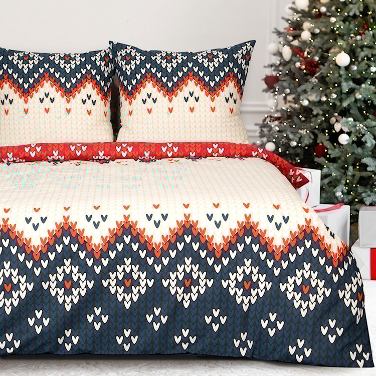 Pościel świąteczna Nordic 200x160 cm wielokolorowa  - zdjęcie 2