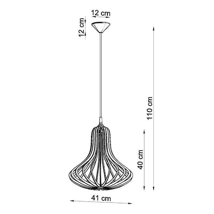 Lampa wisząca Epella drewniana średnica 41 cm  - zdjęcie 7