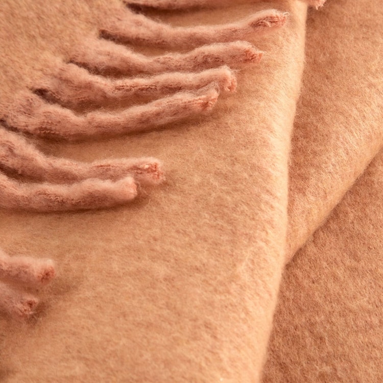 Koc narzuta Moher 170x130 cm ceglasty  - zdjęcie 7