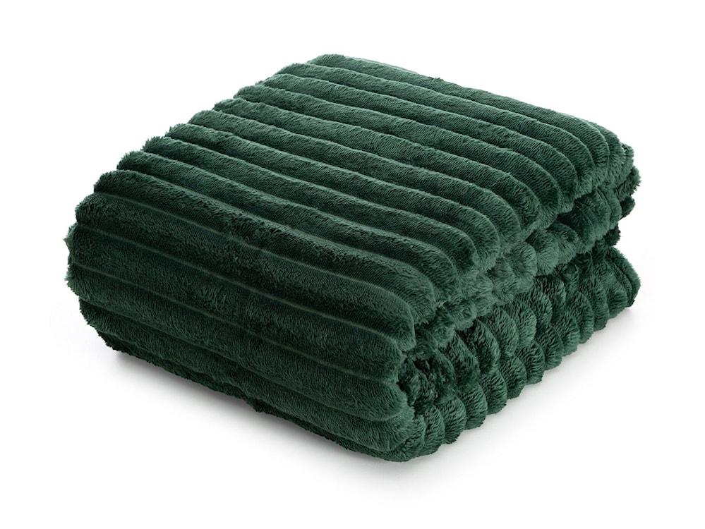Koc Soft 200x150 cm ciemnozielony  - zdjęcie 3