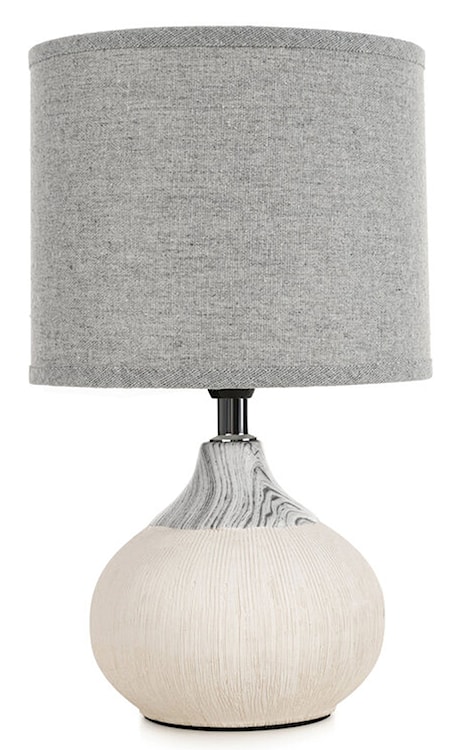 Lampa stołowa Amiri średnica 18 cm ceramiczna szara 