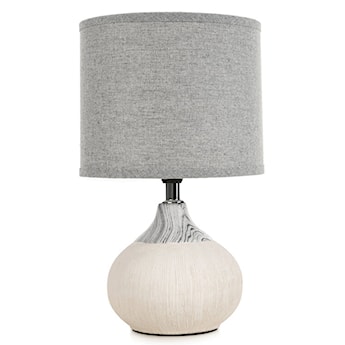 Lampa stołowa Amiri średnica 18 cm ceramiczna szara