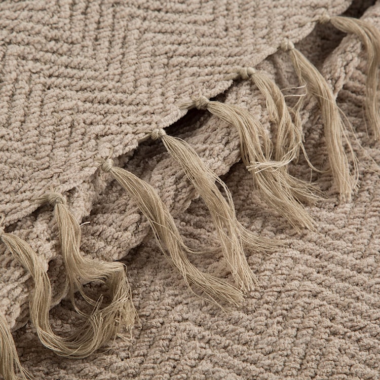 Koc narzuta Milo 170x130 cm beżowy  - zdjęcie 6