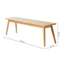 Ławka drewniana Visimmy 150 cm dąb  - zdjęcie 5