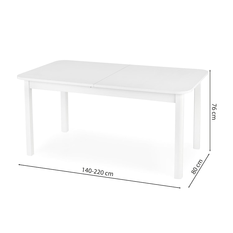Stół rozkładany Yellion 160-228x90 cm biały  - zdjęcie 8
