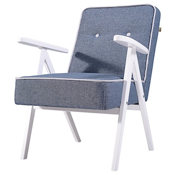 Fotel MidCentury niebieski