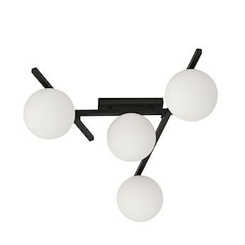 Lampa sufitowa Mohants x4 czarno-biała