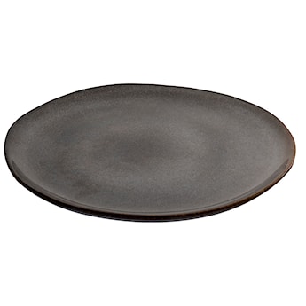 Zestaw czterech talerzy ceramicznych Selma średnica 27 cm szaro-brązowe