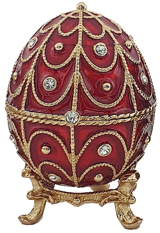 Puzderko jajko Faberge czerwone 