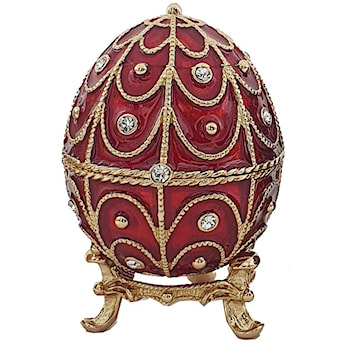 Puzderko jajko Faberge czerwone