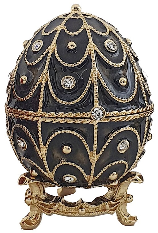 Puzderko jajko Faberge czarne