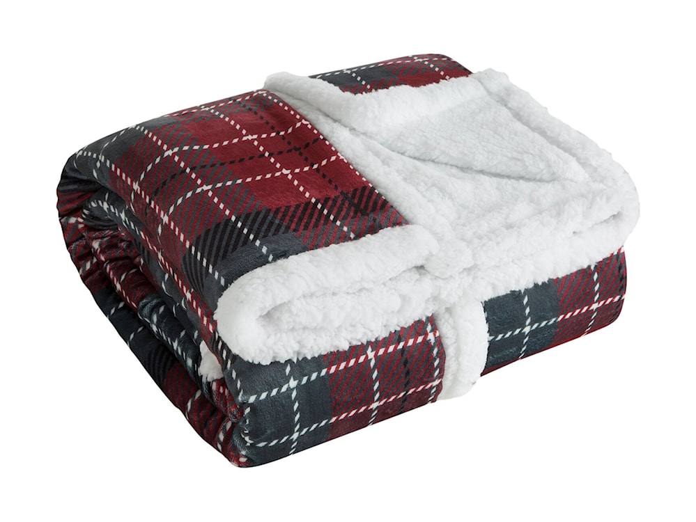 Koc świąteczny Novarle 150x200 cm zielono-czerwony