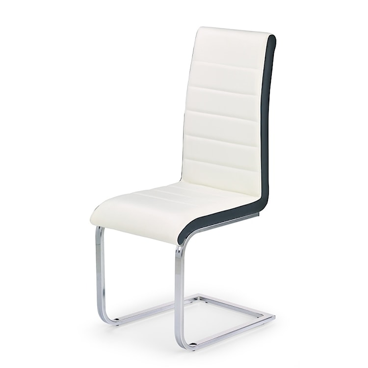 Krzesło tapicerowane Sampa biało - czarne
