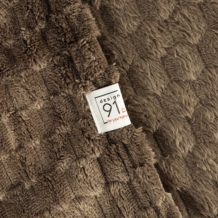 Koc Cindy 220x200 cm ciemnobrązowy  - zdjęcie 5