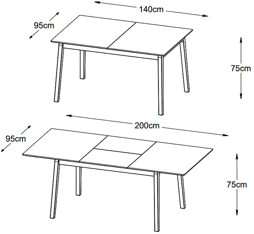 Stół rozkładany Qulize 140-200 cm dąb palony  - zdjęcie 8