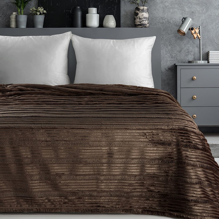 Koc Nina 200x150 cm ciemnobrązowy  - zdjęcie 3