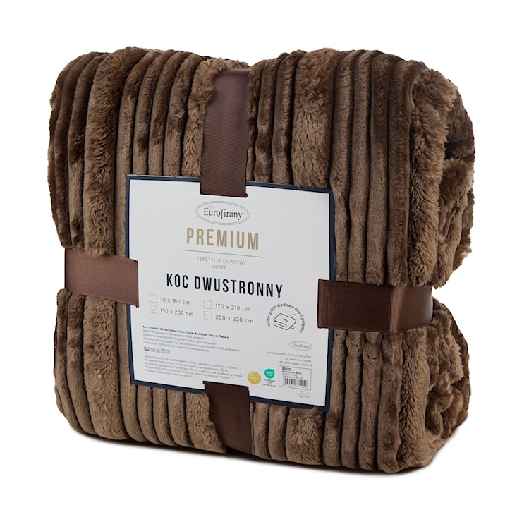 Koc Nina 200x150 cm ciemnobrązowy 