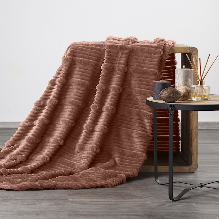 Koc Nina 220x200 cm jasnobrązowy  - zdjęcie 2