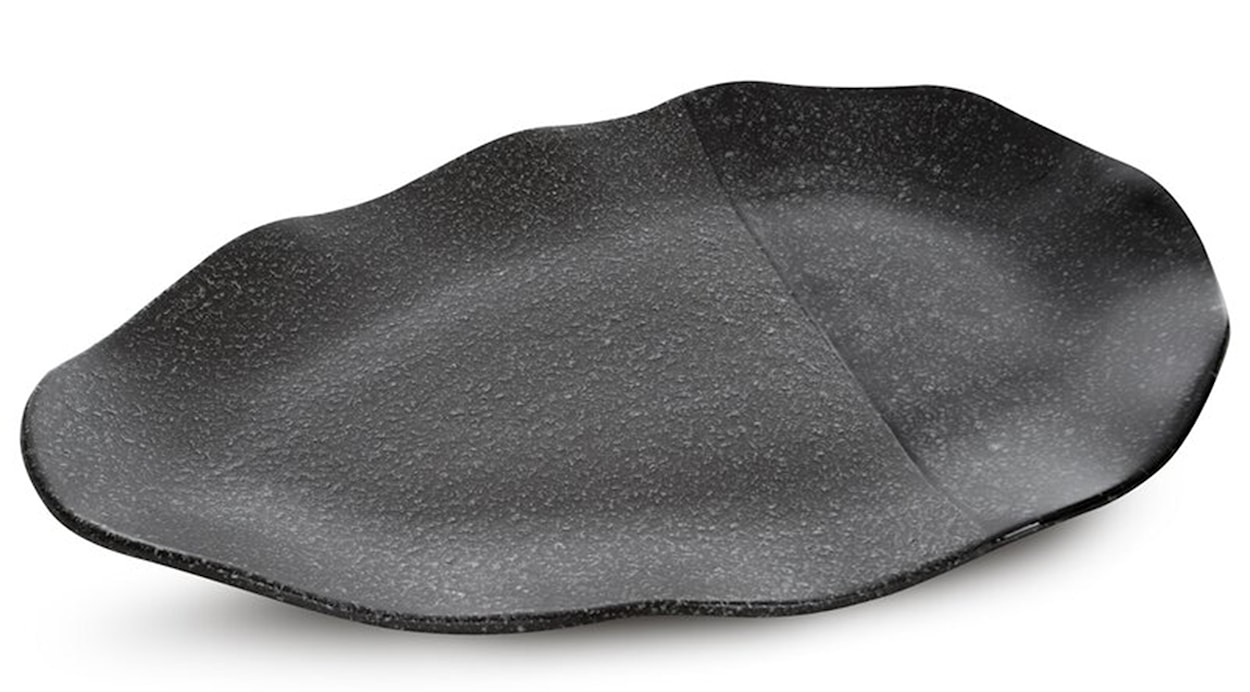 Patera Mandi z glinki ceramicznej czarna  