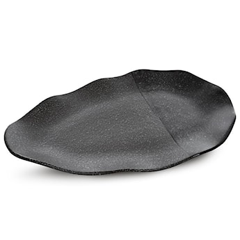 Patera Mandi z glinki ceramicznej czarna 