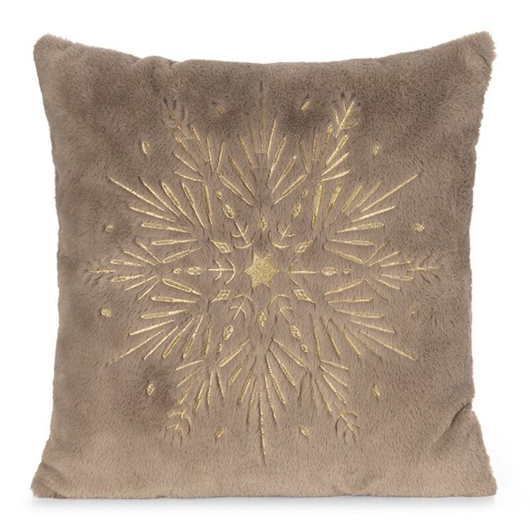 Poszewka na poduszkę Loriema 45x45 cm jasnobrązowa 