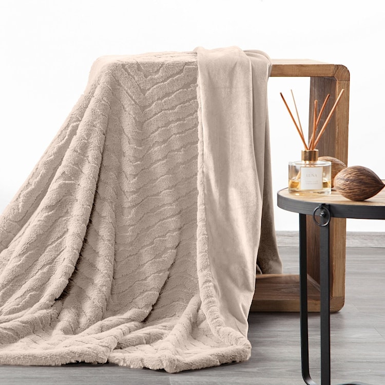 Koc Kate 200x150 cm beżowy  - zdjęcie 2