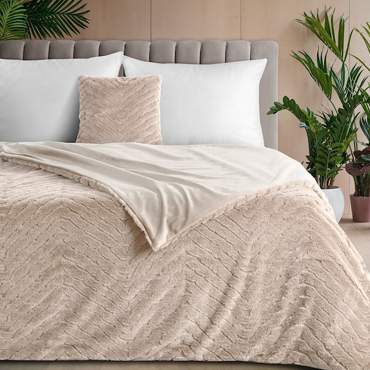 Koc Kate 200x150 cm beżowy  - zdjęcie 3