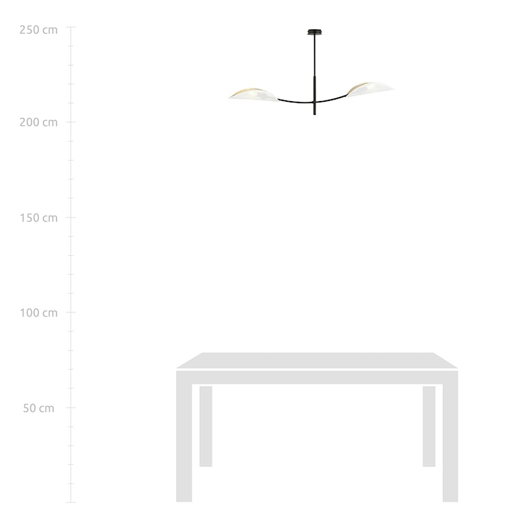 Lampa wisząca Farang x2 biało-złota  - zdjęcie 7