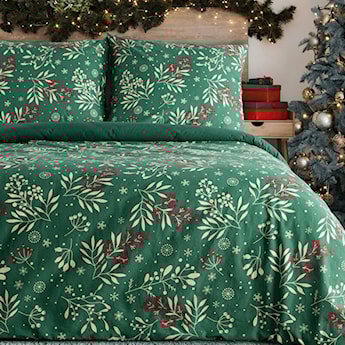 Komplet pościeli Cristian świąteczna zielona 220x200 cm