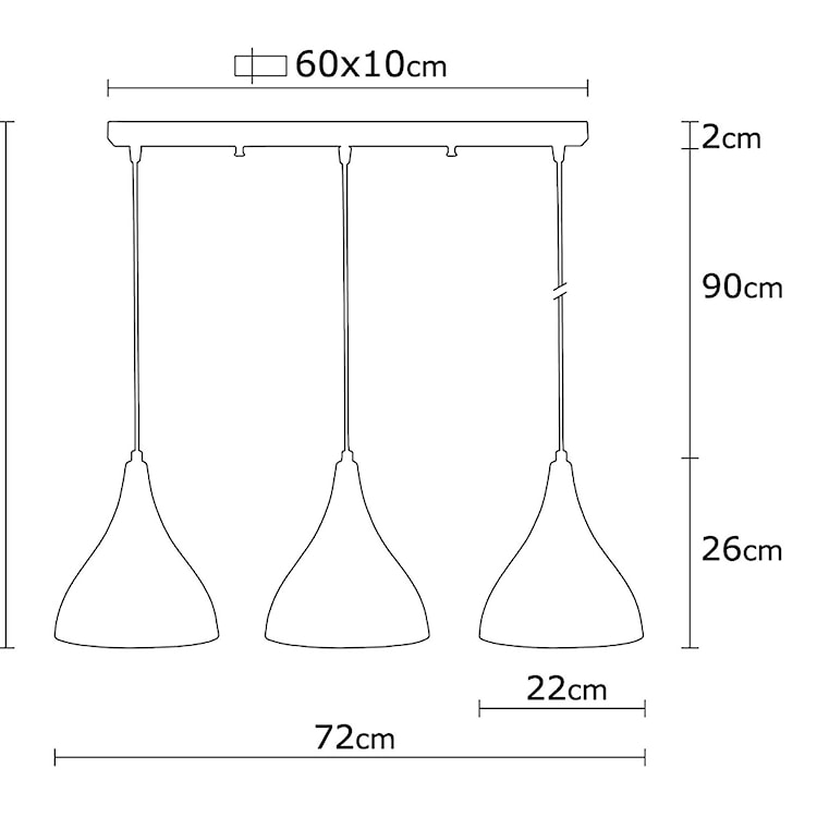 Lampa wisząca nowoczesna Pavitaries x3  - zdjęcie 4