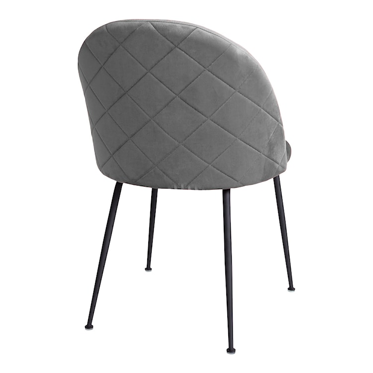Krzesło tapicerowane Rallsy szare na czarnej podstawie  - zdjęcie 6