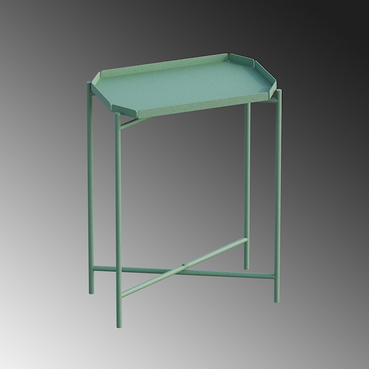 Stolik metalowy Cantive prostokątny blat 40x26 cm zielony  - zdjęcie 3