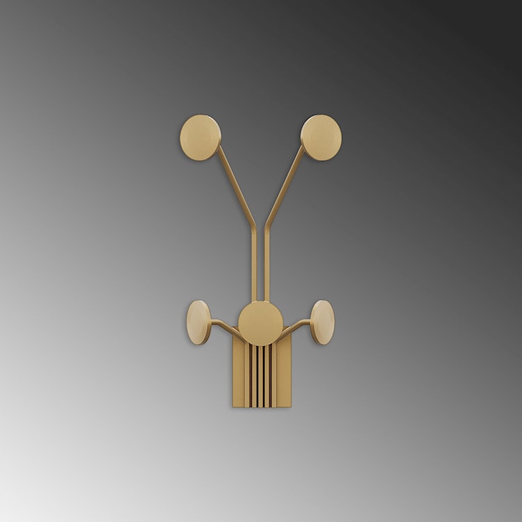 Wieszak ścienny Giraffe metalowy złoty  - zdjęcie 5