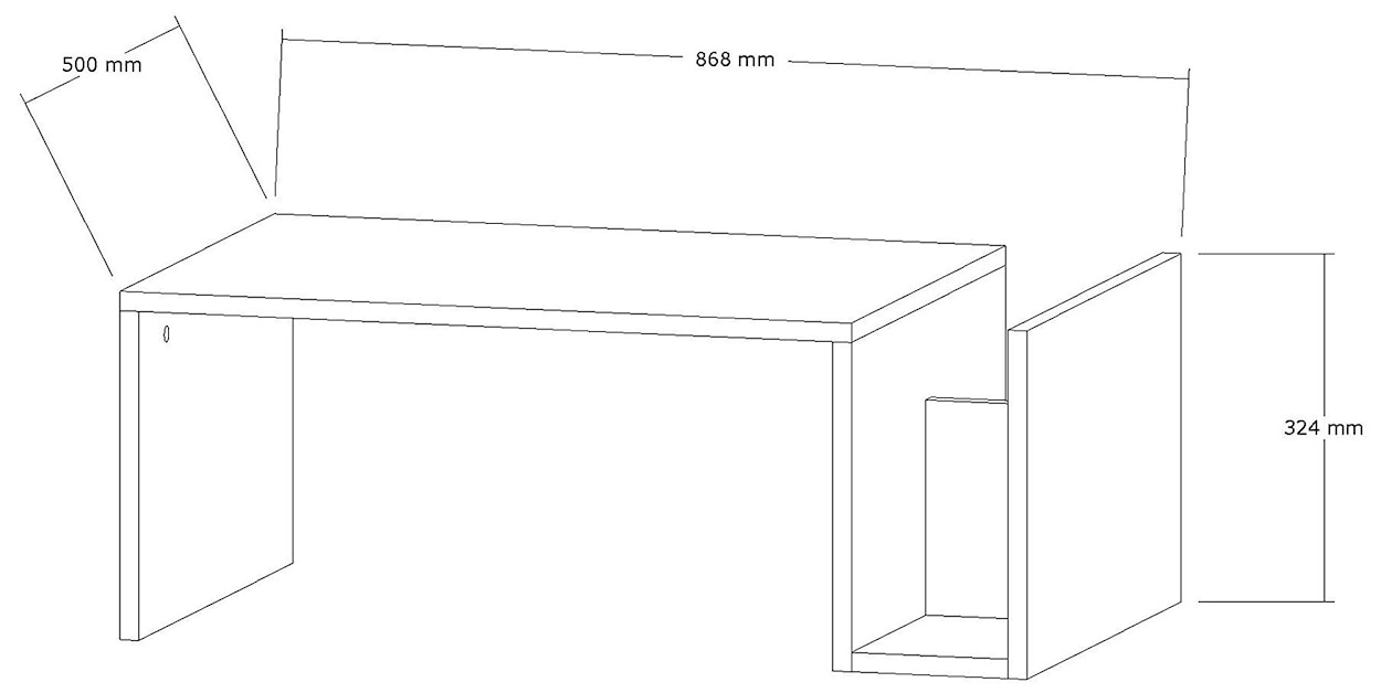 Stolik kawowy Memo z półką 86,8 cm ciemny orzech  - zdjęcie 6