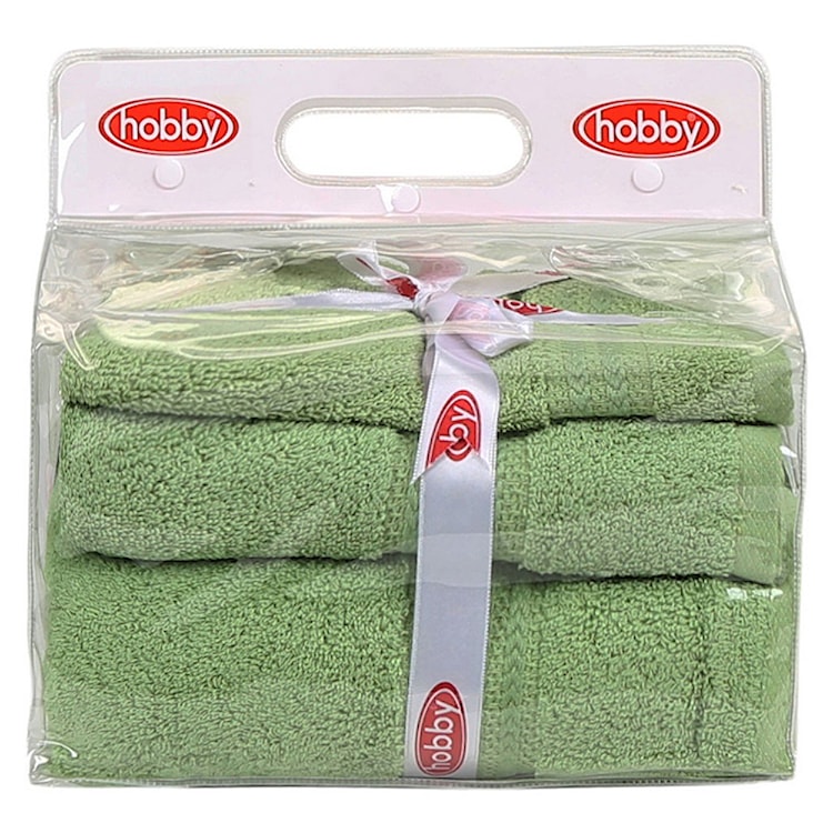 Zestaw trzech ręczników Bainrow zielony  - zdjęcie 5