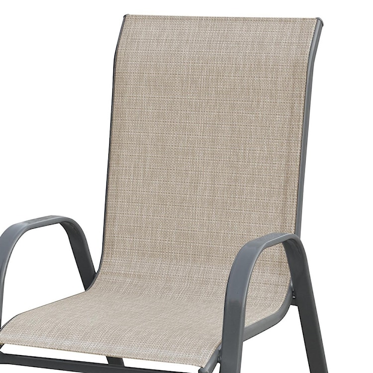 Krzesło ogrodowe Eixo stalowa rama popielate  - zdjęcie 2