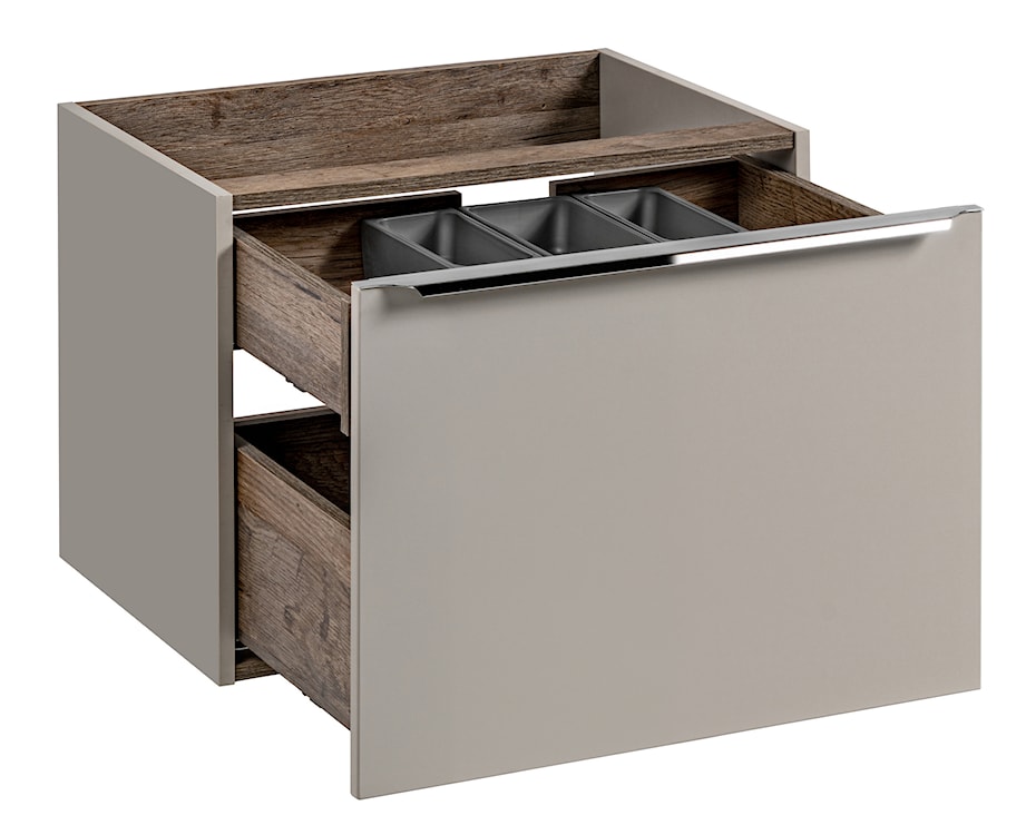 Szafka pod umywalkę Olimmi 60 cm szara/dąb santa   - zdjęcie 10