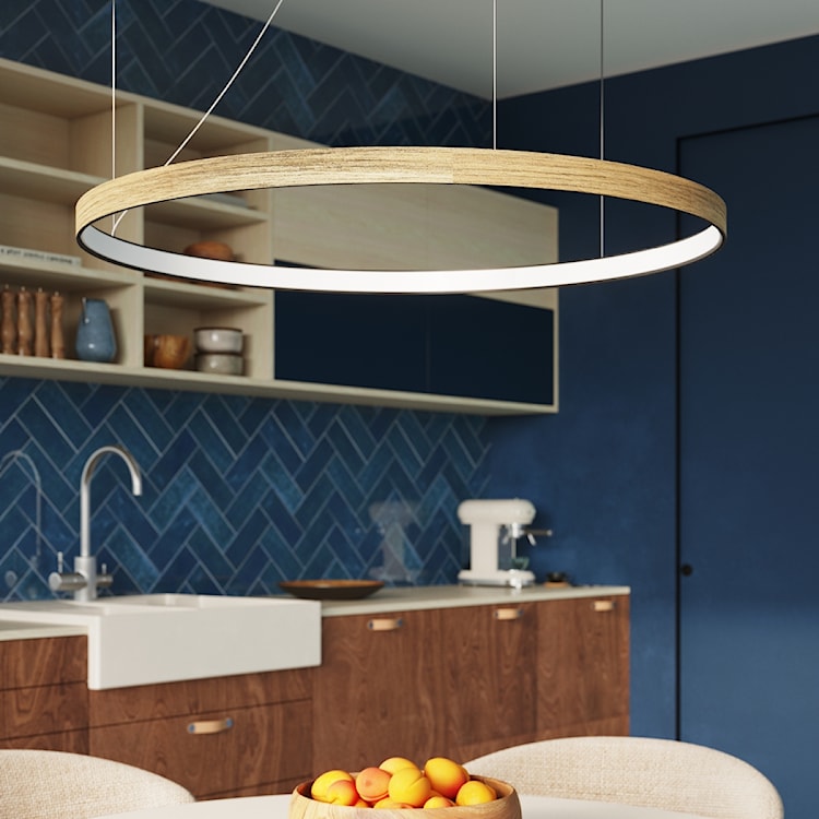 Żyrandol Rio Eik LED 78 cm naturalne drewno 3000K  - zdjęcie 4