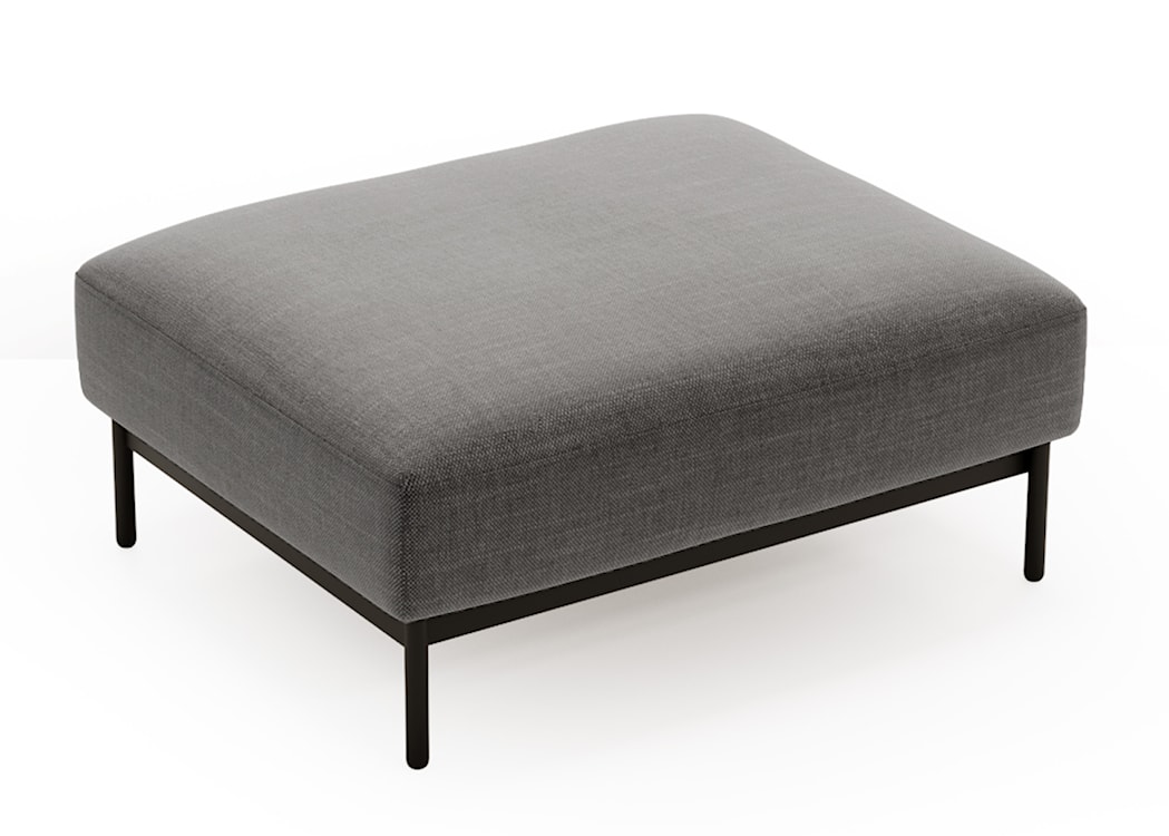 Pufa Solianero ciemnoszara dzianina łatwoczyszcząca  - zdjęcie 4