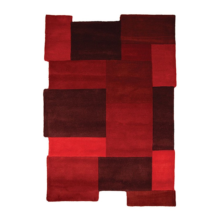 Dywan wełniany Collage czerwony Prostokątny/120x180  - zdjęcie 2
