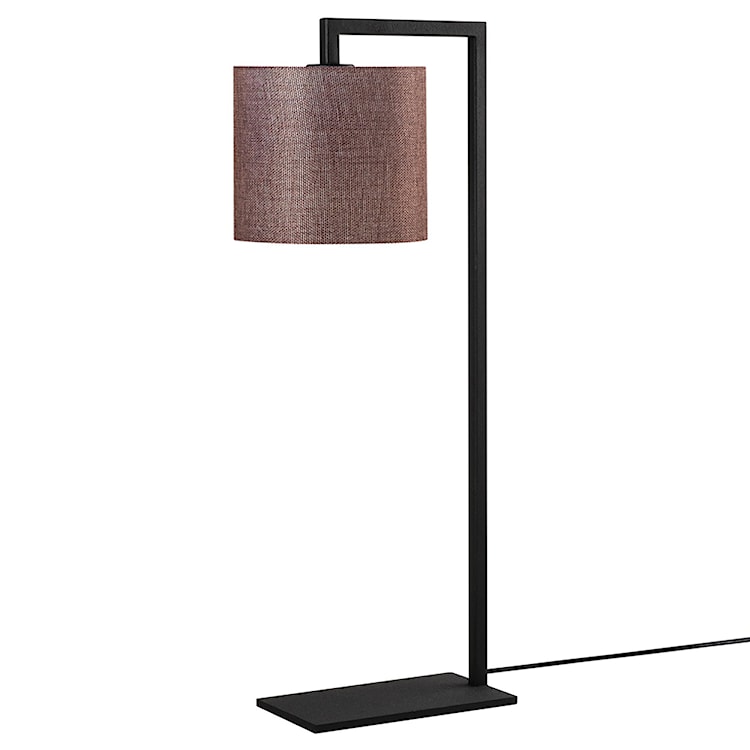 Lampa stołowa Gicanna klasyczna średnica 20 cm brązowa/czarna  - zdjęcie 2