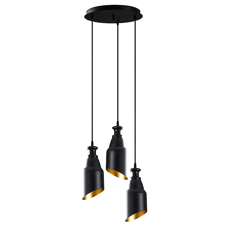 Lampa wisząca Hortensis 13 cm x3 kaskada czarna