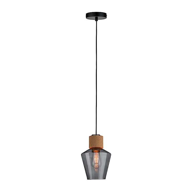 Lampa sufitowa nowoczesna Nibbler z dymionym kloszem średnica 18 cm