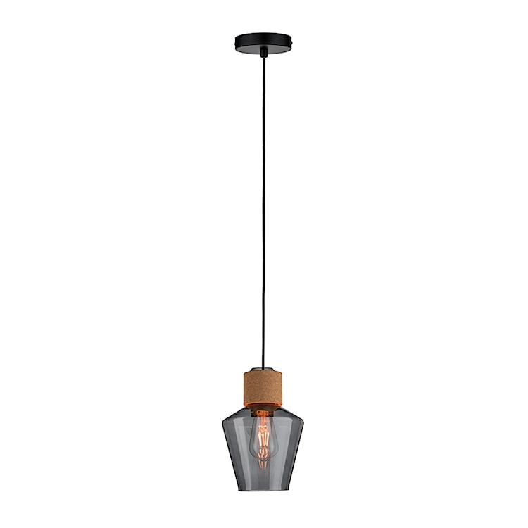 Lampa sufitowa nowoczesna Nibbler z dymionym kloszem średnica 18 cm 