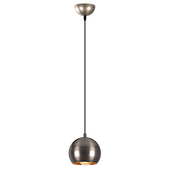 Lampa wisząca Kiento w kształcie kuli średnica 30 cm srebrna