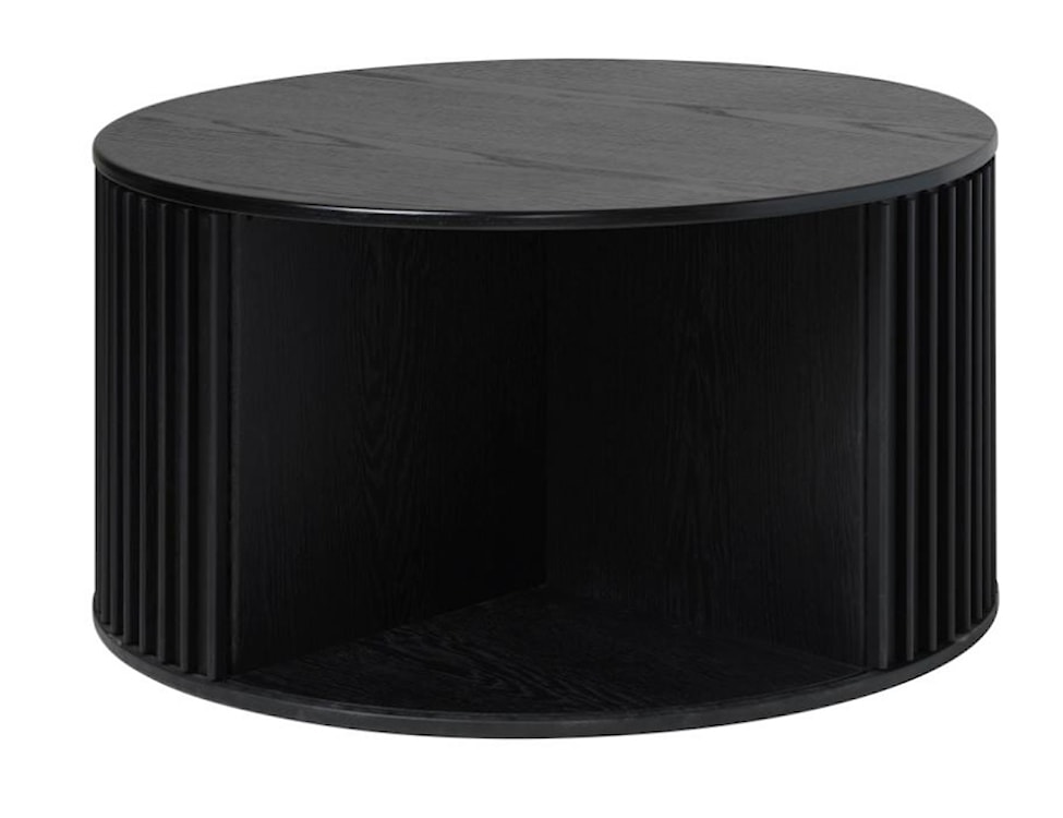 Stolik kawowy Ovitties okrągły 85 cm czarne lamele  - zdjęcie 11