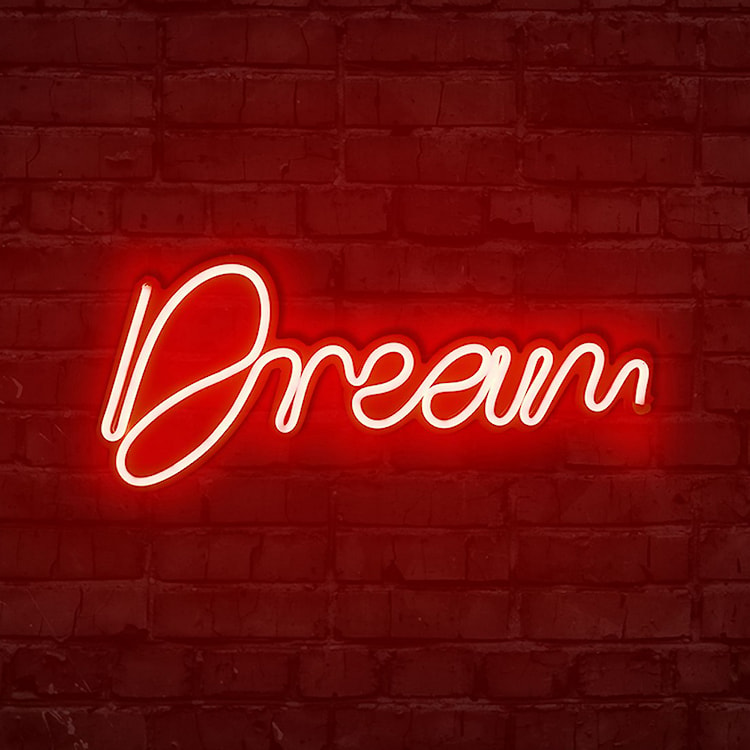 Neon na ścianę Letely z napisem Dream czerwony  - zdjęcie 2